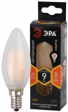 Лампа светодиодная F-LED B35-9w-827-E14 frost (филамент, свеча мат, 9Вт, тепл, E14) | Б0046992 | ЭРА