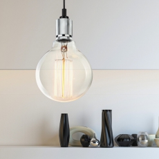 Светильник накладной подсветка PL13 E27 - 8 CH , цоколь Е27, провод 1 м, цвет хром (60/360) | Б0048529 | ЭРА