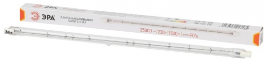 Лампа галогенная линейная J254-1500W-R7s-230V (галоген, J254, 1500Вт, нейтр, R7s) (10/500/9000) | Б0048497 | ЭРА