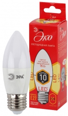Лампа cветодиодная ECO LED B35-10W-827-E27 (диод, свеча, 10Вт, тепл, E27) (10/100/3500) | Б0032962 | ЭРА