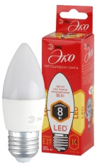 Лампа светодиодная RED LINE ECO LED B35-8W-827-E27 E27 / Е27 8Вт свеча теплый белый свет | Б0030020 | ЭРА