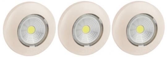 Светильник пушлайт (подсветка) 1хLED (COB) 3xAAA SB-505 Аврора слоновая кость (3 шт. в коробке) | Б0031044 | ЭРА