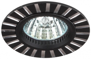 Светильник встраиваемый под лампу KL30 AL/BK MR16,12V/220V, 50W черный/серебро | C0043811 | ЭРА