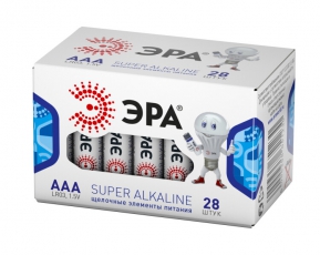 Батарейка щелочная (алкалиновая)  LR03-28 box (28/1120/44800) (AAA)  | Б0002909 | ЭРА