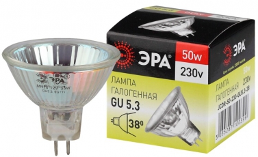 Лампа галогенная 50Вт 220В GU5.3 JCDR (MR16) | C0027365 | ЭРА