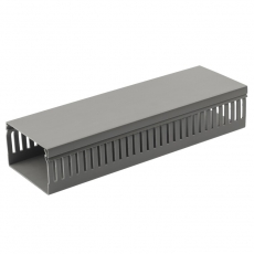 Кабель канал KK-80-60-PERF перфорированный 80х60 серый 16м | Б0050778 | ЭРА