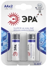 Батарейка щелочная (алкалиновая) LR6-2BL (40/320/12800) (AA) | C0038452 | ЭРА
