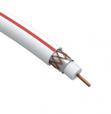ЭРА Кабель коаксиальный SAT 50 М, 75 Ом, Cu/(оплётка Cu 75%), PVC, цвет белый, бухта 100 м | Б0044617 | ЭРА