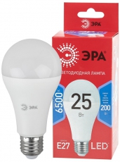 Лампа светодиодная LED A65-25W-865-E27 R (диод, груша, 25Вт, холодный, E27) (10/100/1200) | Б0048011 | ЭРА