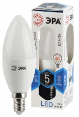 Лампа светодиодная LED 5Вт E14 220В 4000К smd B35 свеча | Б0018872 | ЭРА