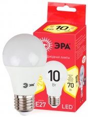 Лампа светодиодная RED LINE ECO LED A60-10W-827-E27 E27 / Е27 10Вт груша теплый белый свет | Б0028006 | ЭРА