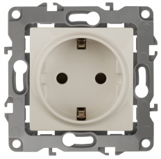 Розетка 2P+E Schuko 16A-250В IP20 винт Эра12 слоновая кость | Б0029237 | ЭРА