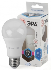 Лампа светодиодная LED 17Вт Е27 4000К A60-17W-840-E27 | Б0031700 | ЭРА