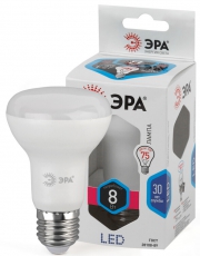 Лампа светодиодная LED 8Вт Е27 4000К СТАНДАРТ smd R63-8w-840-E27 | Б0028490 | ЭРА