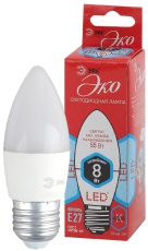 Лампа светодиодная RED LINE ECO LED B35-8W-840-E27 E27 / Е27 8Вт свеча нейтральный белый свет | Б0030021 | ЭРА
