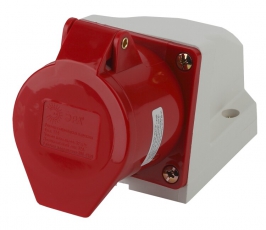 Розетка стационарная наружная 124 3Р+РЕ 32А 380В IP44 | Б0032878 | ЭРА