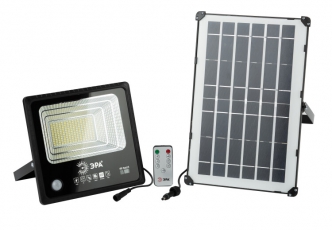 Прожектор светодиодный уличный на солн. бат. 100W, 1200 lm, 5000K, с датч. движения, ПДУ, IP65 ( | Б0049547 | ЭРА