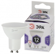 Лампа светодиодная LED MR16-12W-860-GU10 (диод, софит, 12Вт, холод, GU10) (10/100/4200) | Б0049076 | ЭРА
