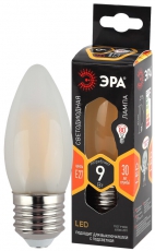 Лампа светодиодная F-LED B35-9w-827-E27 frost (филамент, свеча мат, 9Вт, тепл, E27) | Б0046994 | ЭРА
