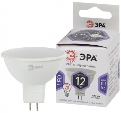 Лампа светодиодная LED MR16-12W-860-GU5.3 (диод, софит, 12Вт, холод, GU5.3) (10/100/4200)| Б0049075 | ЭРА