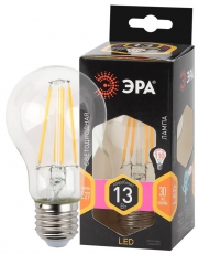 Лампа светодиодная F-LED A60-13W-827-E27 (филамент, груша, 13Вт, тепл., Е27) | Б0035027 | ЭРА