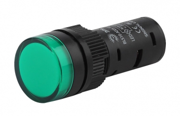 Лампа AD16DS(LED)матрица d16мм зеленый 24В AC/DC (10/1000/28000) | Б0045612 | ЭРА