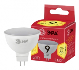 Лампа cветодиодная ECO LED MR16-9W-827-GU5.3 (диод, софит, 9Вт, тепл, GU5.3) (10/100/3200) | Б0032972 | ЭРА