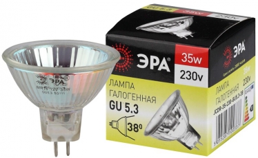 Лампа галогенная 35Вт 220В GU5.3 JCDR (MR16) | C0027363 | ЭРА