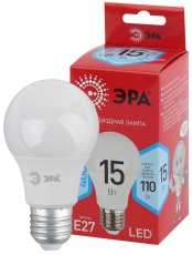 Лампа светодиодная ЭКО LED A60-15W-840-E27 R (диод, груша, 15Вт, нейт, E27) | Б0046356 | ЭРА