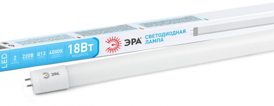 Лампа светодиодная LED 18Вт G13 220В 4000К smd T8 трубчатая | Б0019927 | ЭРА
