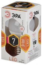 Лампа светодиодная STD P45-7W-827-E27 диод, шар, 7Вт, тепл, E27 | Б0017223 | ЭРА