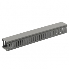Кабель канал KK-25-40-PERF перфорированный 25х40 серый 60м | Б0050772 | ЭРА