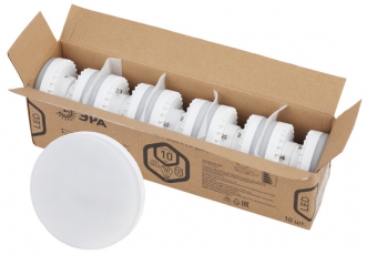 Лампа светодиодная RED LINE LED GX-10W-865-GX53 R (10-PACK) GX53 10Вт таблетка холодный дневной свет | Б0045327 | ЭРА