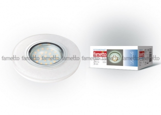 Светильник декор.встр Luciole DLS-L104 GU5.3 CHROME/WHITE доп.LED подсветка 3Вт металл/полимер. хром/белый в технике «Кракле» | 10718 | Fametto
