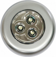Светильник светодиодный-ночник FN1203 3LED 0.18W IP40, 70?70?25мм, серебряный | 23294 | FERON