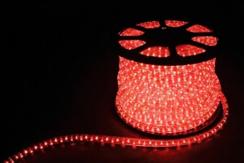 Дюралайт светодиодный 3W 50м квадр. 11х17мм 230V 72LED/м 2,88Вт/м, (2м/отрез), 2 аксесс., красный/ LED-F3W | 26067 | FERON