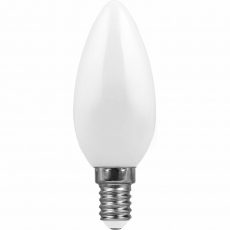 Лампа светодиодная LB-66 (7W) 230V E14 2700K филамент C35 матовая | 25785 | FERON