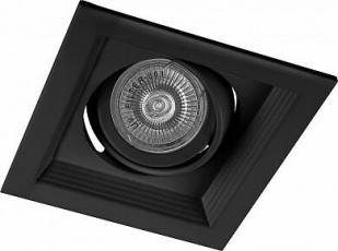 Светильник встраиваемый карданный под лампу MR16 DLT201 1x50W MR16 G5.3 черный | 32441 | FERON