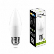 Лампа светодиодная LB-770 (11W) 230V E27 4000K свеча | 25944 | FERON