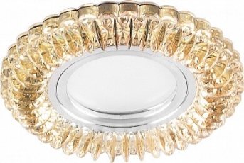 Светильник точечный встраиваемый декоративный CD904 15LED*2835 SMD 4000K, MR16 50W G5.3, желтый, хром | 28847 | Feron