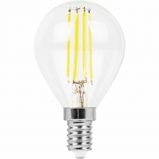 Лампа светодиодная LB-511 (11W) 230V E14 4000K филамент G45 прозрачная | 38014 | FERON