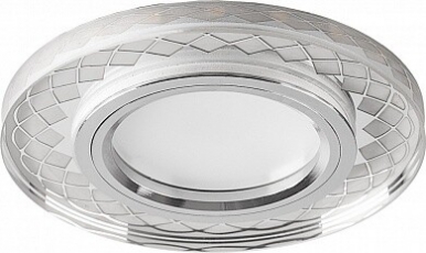 Светильник точечный встраиваемый под лампу, с LED подсветкой CD959 15LED*2835 SMD 4000K, MR16 50W G5.3, прозрачный | 32649 | FERON
