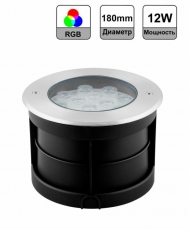 Сетильник встраиваемый тротуарный ЛЮКС SP4315 , 12W RGB AC230V D180*H120мм IP67 | 32073 | Feron