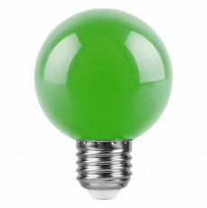 Лампа светодиодная для белт лайта LB-371 (3W) 230V E27 зеленый G60 | 25907 | FERON