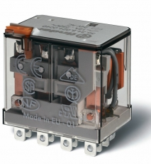 Миниатюрное силовое электромеханическое реле; монтаж в розетку или наконечники Faston (4.8х0.5мм); 4CO 12A; контакты AgNi | 563490600040 | Finder