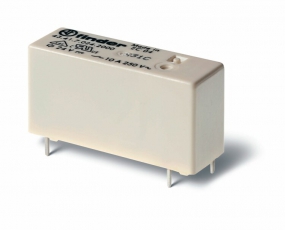 Низкопрофильное миниатюрное электромеханическое реле; монтаж на печатную плату; выводы с шагом 5мм; 1NO 10A; контакты AgSnO2 | 434170484300 | Finder