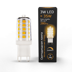Лампа светодиодная LED 3Вт G9 AC185-265В 2700К диммируемая | 107309103 | Gauss