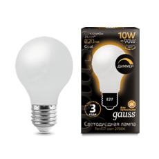 Лампа светодиодная LED 10Вт E27 220В 2700К A60, диммируемая | 102202110-D | Gauss