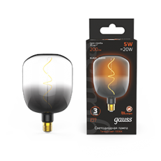 Лампа светодиодная LED Filament V140-DC Black-Clear 5W E27 200lm 1800K 140*204mm 1/6 | 1008802105 | Gauss