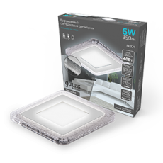 Светильник светодиодный Bubbles BL321 Квадр. 3+3W LED 4000K 350лм103x103мм O80 1/40 | BL321 | Gauss